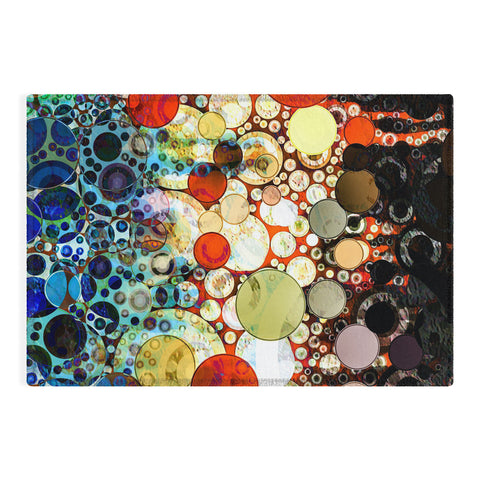 Sheila Wenzel-Ganny Contemporary Blue Bubble Outdoor Rug