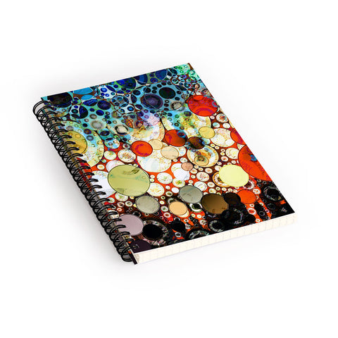 Sheila Wenzel-Ganny Contemporary Blue Bubble Spiral Notebook