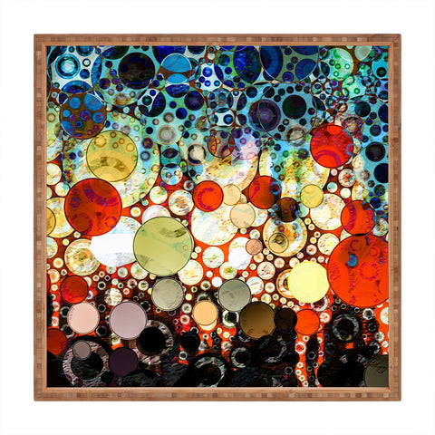 Sheila Wenzel-Ganny Contemporary Blue Bubble Square Tray