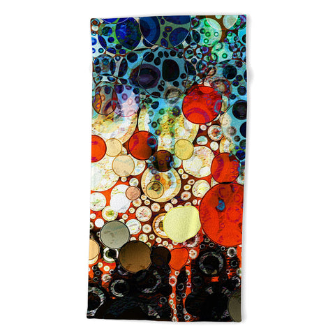 Sheila Wenzel-Ganny Contemporary Blue Bubble Beach Towel