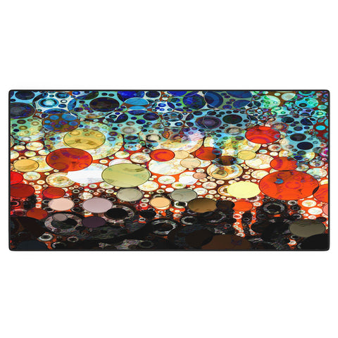 Sheila Wenzel-Ganny Contemporary Blue Bubble Desk Mat