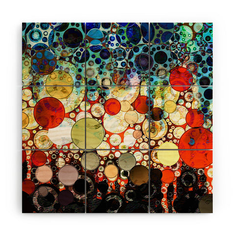 Sheila Wenzel-Ganny Contemporary Blue Bubble Wood Wall Mural