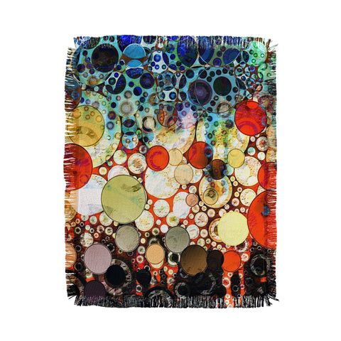 Sheila Wenzel-Ganny Contemporary Blue Bubble Throw Blanket