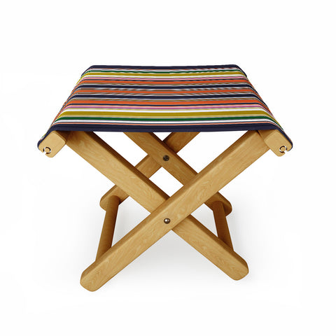 Sheila Wenzel-Ganny Contemporary Bold Stripes Folding Stool