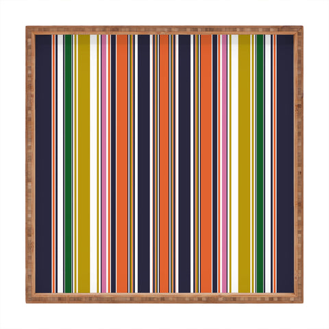 Sheila Wenzel-Ganny Contemporary Bold Stripes Square Tray