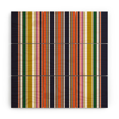 Sheila Wenzel-Ganny Contemporary Bold Stripes Wood Wall Mural