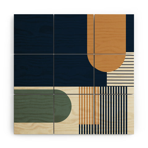 Sheila Wenzel-Ganny Cool Color Palette Pattern Wood Wall Mural