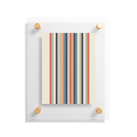 Sheila Wenzel-Ganny Cool Color Palette Stripes Floating Acrylic Print