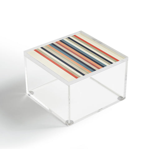 Sheila Wenzel-Ganny Cool Color Palette Stripes Acrylic Box
