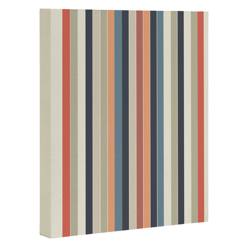 Sheila Wenzel-Ganny Cool Color Palette Stripes Art Canvas