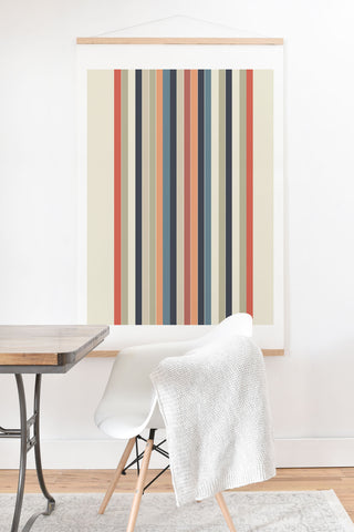 Sheila Wenzel-Ganny Cool Color Palette Stripes Art Print And Hanger