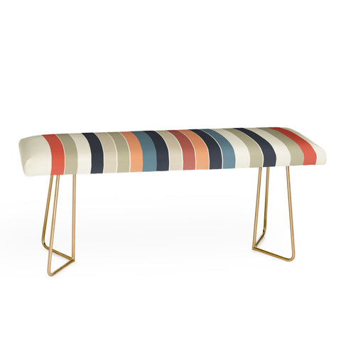 Sheila Wenzel-Ganny Cool Color Palette Stripes Bench