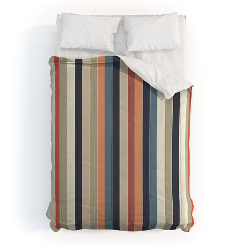 Sheila Wenzel-Ganny Cool Color Palette Stripes Comforter