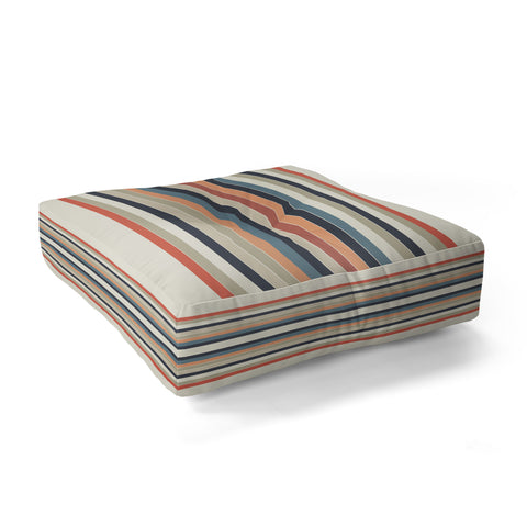 Sheila Wenzel-Ganny Cool Color Palette Stripes Floor Pillow Square