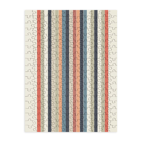 Sheila Wenzel-Ganny Cool Color Palette Stripes Puzzle