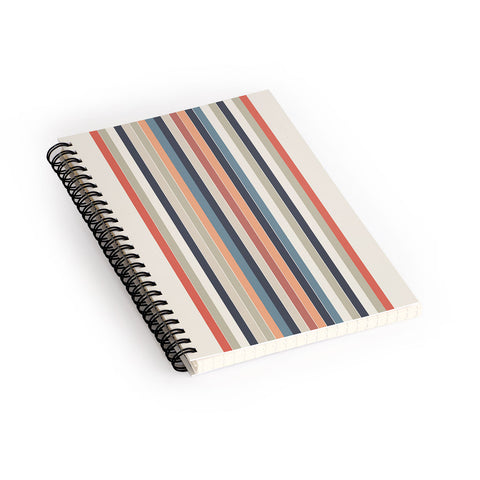 Sheila Wenzel-Ganny Cool Color Palette Stripes Spiral Notebook
