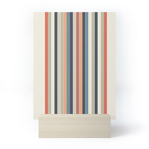 Sheila Wenzel-Ganny Cool Color Palette Stripes Mini Art Print