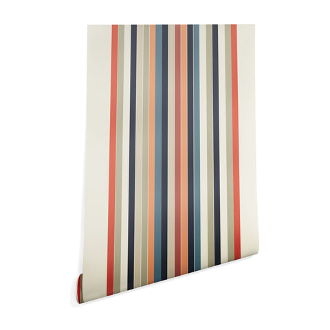 Sheila Wenzel-Ganny Cool Color Palette Stripes Wallpaper