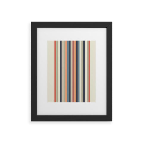 Sheila Wenzel-Ganny Cool Color Palette Stripes Framed Art Print