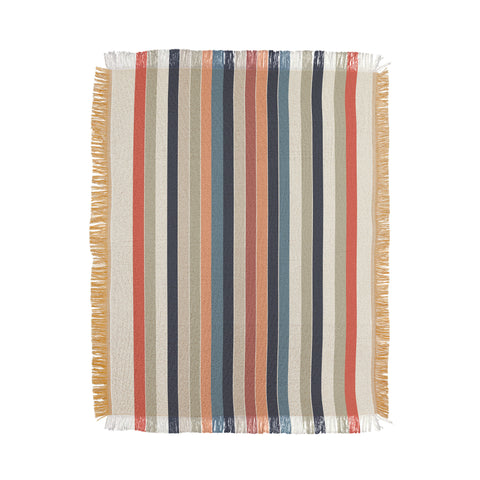 Sheila Wenzel-Ganny Cool Color Palette Stripes Throw Blanket