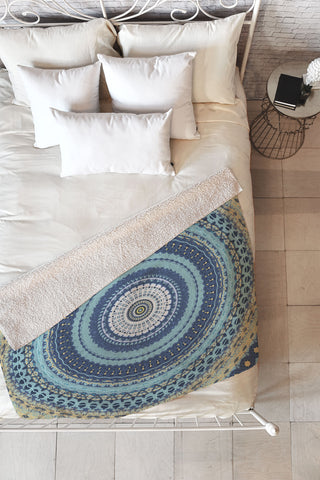 Sheila Wenzel-Ganny Cottage Boho Mandala Fleece Throw Blanket