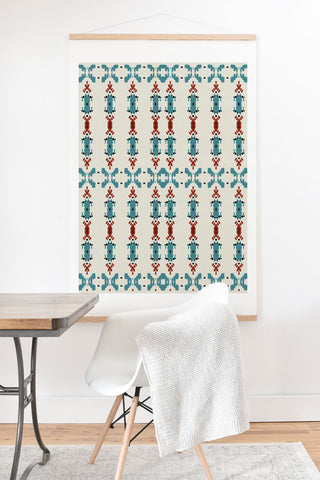 Sheila Wenzel-Ganny Cross Stitch Tribal Art Print And Hanger
