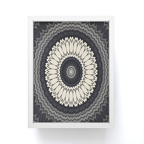 Sheila Wenzel-Ganny Daisy Grey Mandala Framed Mini Art Print
