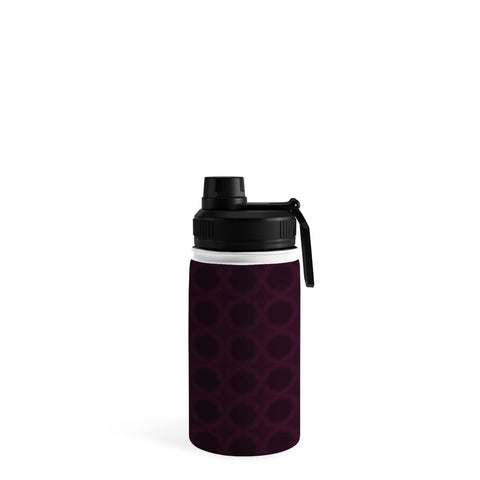 Sheila Wenzel-Ganny Dark Merlot Circle Design Water Bottle