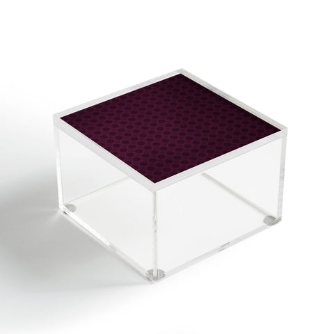 Sheila Wenzel-Ganny Dark Merlot Circle Design Acrylic Box