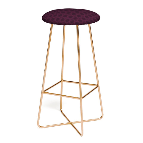 Sheila Wenzel-Ganny Dark Merlot Circle Design Bar Stool