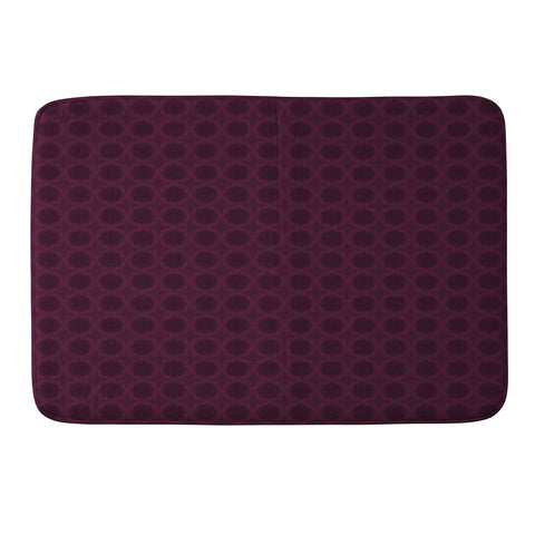 Sheila Wenzel-Ganny Dark Merlot Circle Design Memory Foam Bath Mat