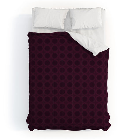 Sheila Wenzel-Ganny Dark Merlot Circle Design Comforter