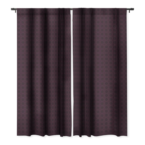 Sheila Wenzel-Ganny Dark Merlot Circle Design Blackout Window Curtain