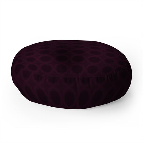 Sheila Wenzel-Ganny Dark Merlot Circle Design Floor Pillow Round