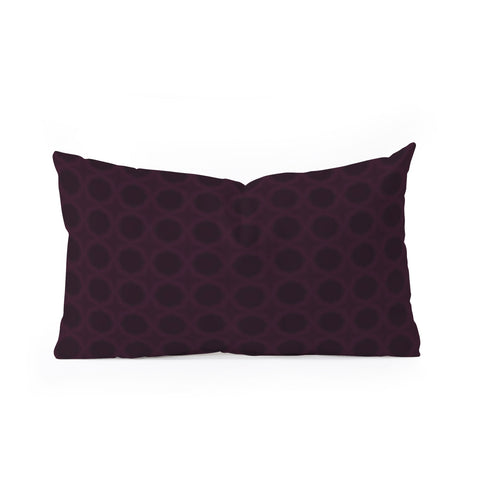 Sheila Wenzel-Ganny Dark Merlot Circle Design Oblong Throw Pillow