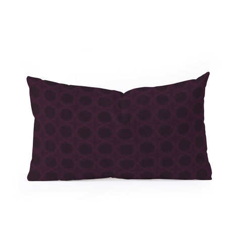 Sheila Wenzel-Ganny Dark Merlot Circle Design Oblong Throw Pillow