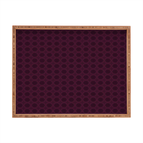 Sheila Wenzel-Ganny Dark Merlot Circle Design Rectangular Tray