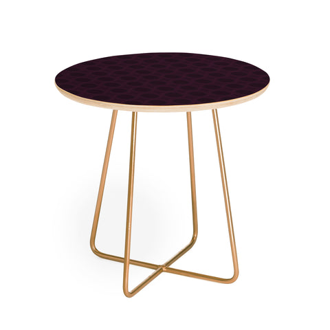 Sheila Wenzel-Ganny Dark Merlot Circle Design Round Side Table