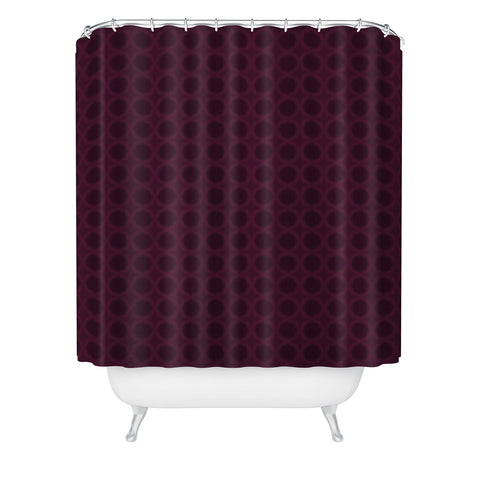 Sheila Wenzel-Ganny Dark Merlot Circle Design Shower Curtain