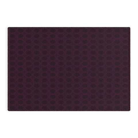 Sheila Wenzel-Ganny Dark Merlot Circle Design Outdoor Rug