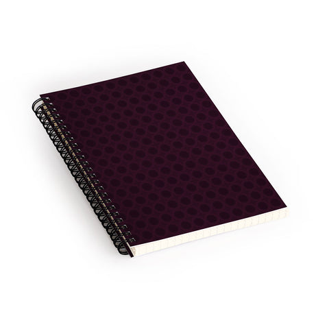 Sheila Wenzel-Ganny Dark Merlot Circle Design Spiral Notebook