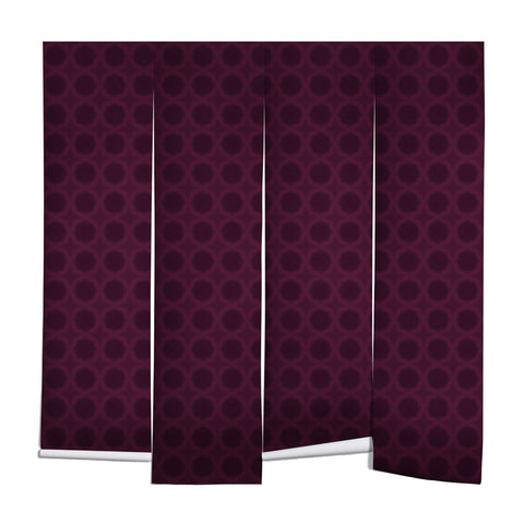Sheila Wenzel-Ganny Dark Merlot Circle Design Wall Mural