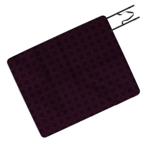 Sheila Wenzel-Ganny Dark Merlot Circle Design Picnic Blanket