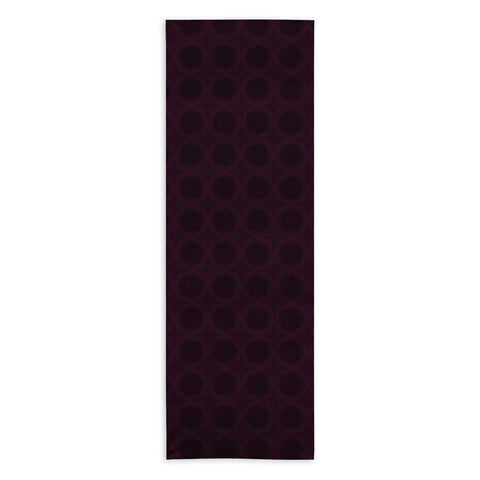 Sheila Wenzel-Ganny Dark Merlot Circle Design Yoga Towel