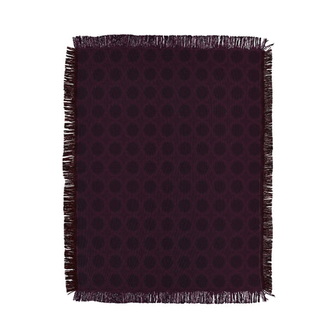 Sheila Wenzel-Ganny Dark Merlot Circle Design Throw Blanket