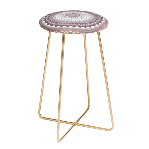 Sheila Wenzel-Ganny Delicate Pink Lavender Mandala Counter Stool