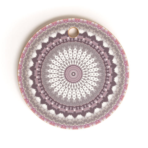 Sheila Wenzel-Ganny Delicate Pink Lavender Mandala Cutting Board Round