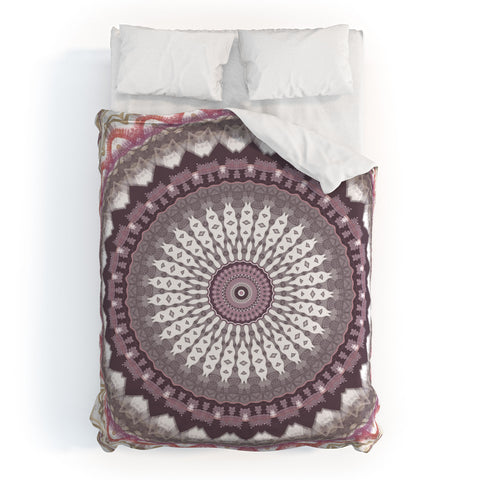 Sheila Wenzel-Ganny Delicate Pink Lavender Mandala Duvet Cover