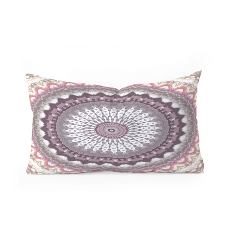 Sheila Wenzel-Ganny Delicate Pink Lavender Mandala Oblong Throw Pillow