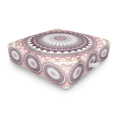 Sheila Wenzel-Ganny Delicate Pink Lavender Mandala Outdoor Floor Cushion